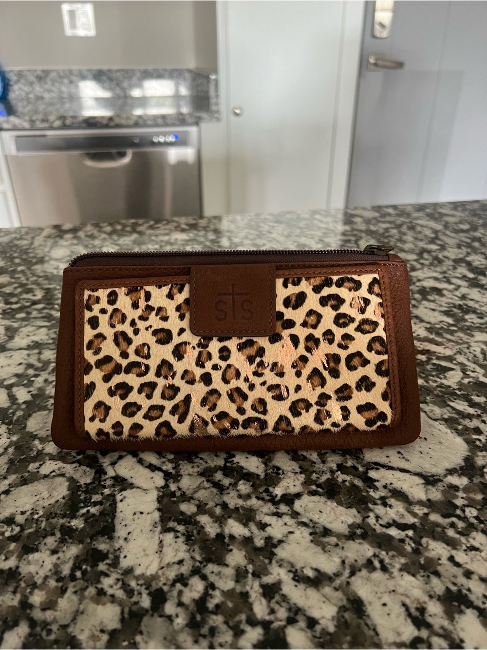 STS Brown Leopard Print Wallet